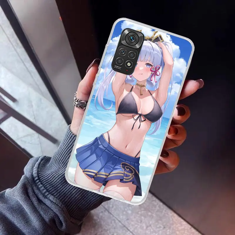 Genshin Impact Hentai Sexy Meisje Telefoonhoesje Voor Xiaomi Redmi Note 12S 12 11S 11 10S 10 Cover 11e 11T Pro Plus 9 9S 9T 8 8T 7 Prin