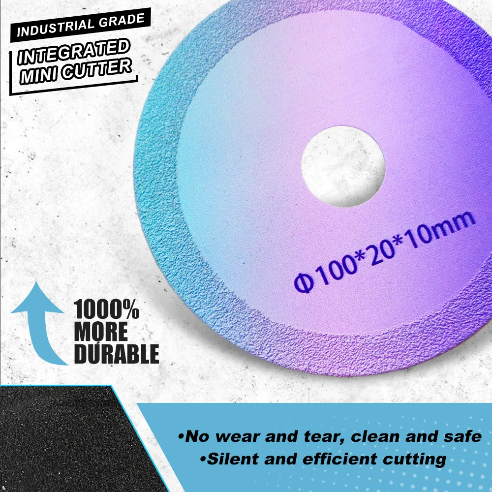 1-10pcs Ultra-Thin 100mm Diamond Saw Blade, for Tile Glass Marble Polishing, Fits Angle Grinder - view 4