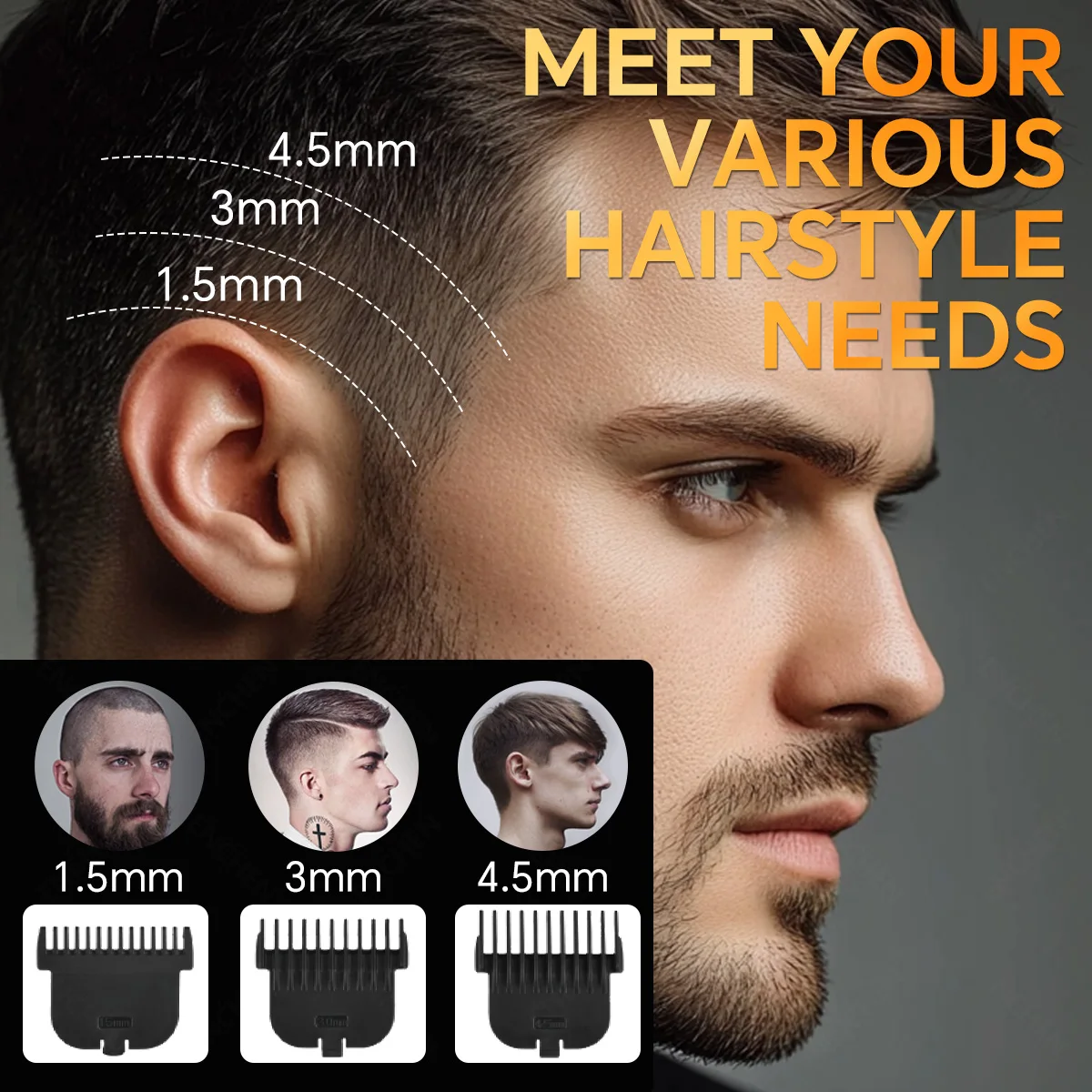 ماكينة تشذيب اللحية ENCHEN GoldStone 1 بدون فجوة شفرات شحذ ذاتية قابلة للتعديل Turbo 6500PRM مع شاشة رقمية