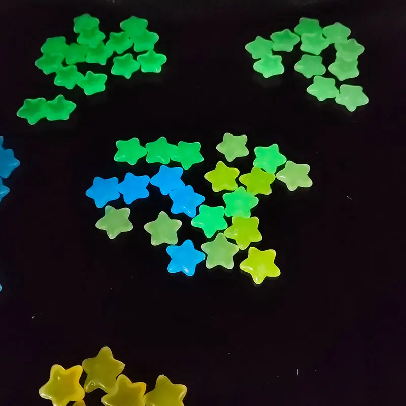 50pcs Luminous Starfish Stone DIY Handcraft Material Colored Jewelry for Aquatic and Landscape Decoration