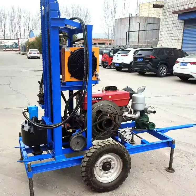 

Индивидуальная гидравлическая буровая установка для водяных скважин, дизельная, 35 л.с., 150 м, гусеничная, высокоэффективная, гибкая, мобильная