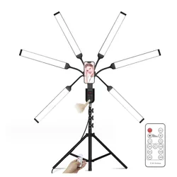 Dual Head / Quad Head / Hex Head Light Bi-Color LED Shadow Light Photography Lighting Kit for Camera Video Studio YouTube Produc