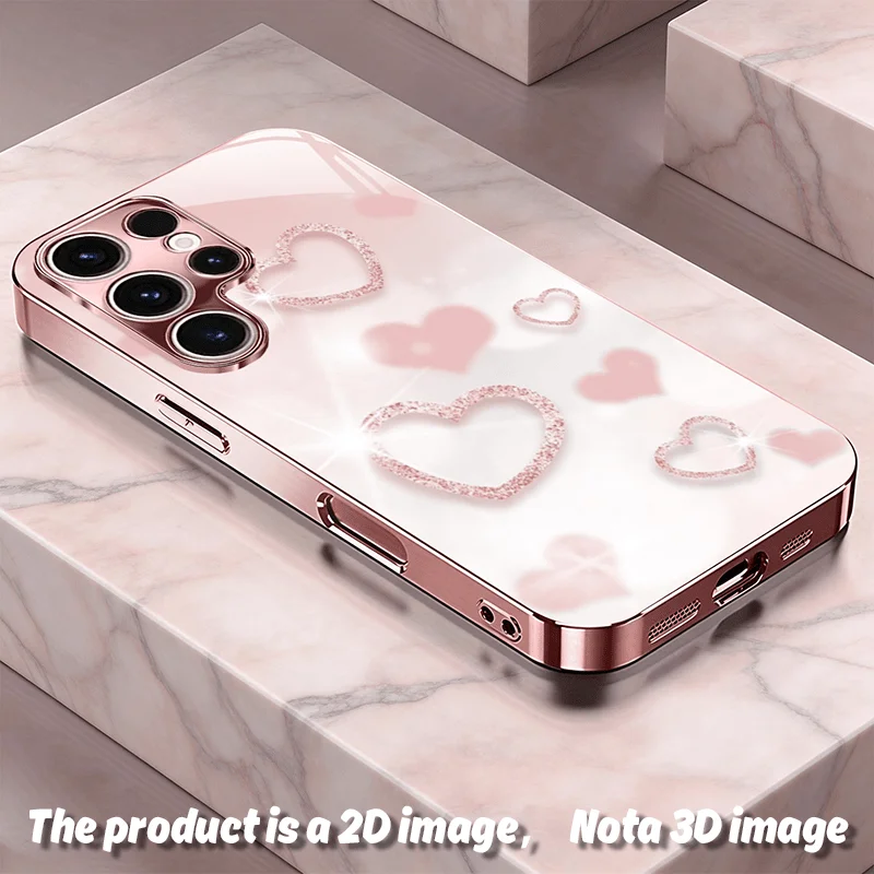 Sweet Love Pattern Phone case s26 ultra case s25 fashion Glass phone case for Samsung Galaxy s26/s25/s24/s23/s22 Ultra FE Plus