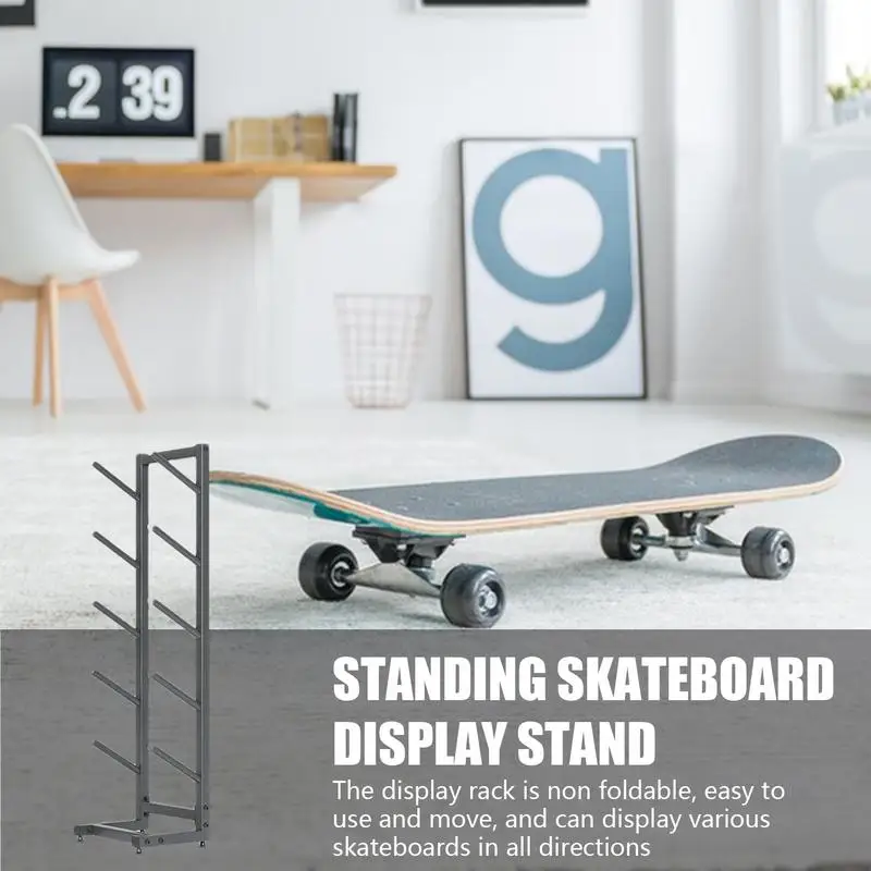 Snowboards Display Rack 5-Tiers Fitnessapparatuur Opbergrek Wakeboard Rack Home Gym Organiseren Houder Vrijstaand Metaal