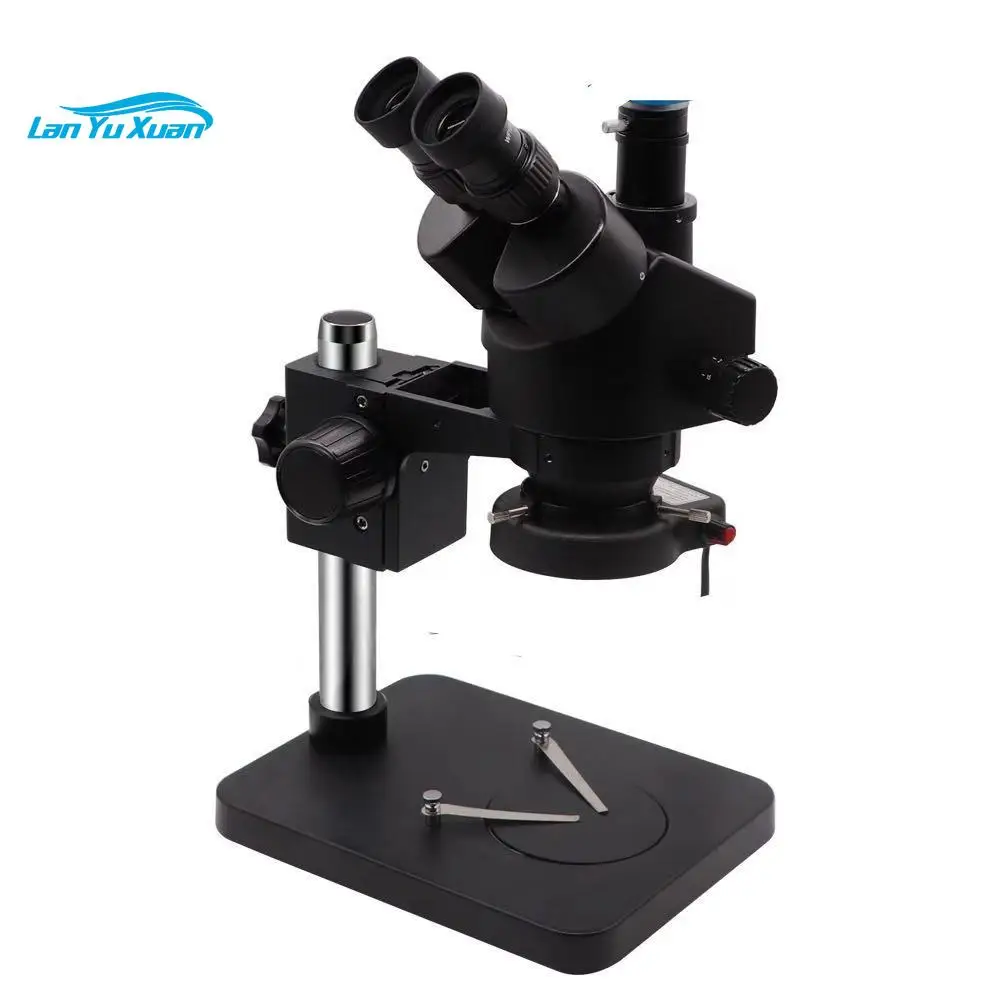 Black OEM Mobile Phone Repair Stereo Microscopio Trinocular Microscope