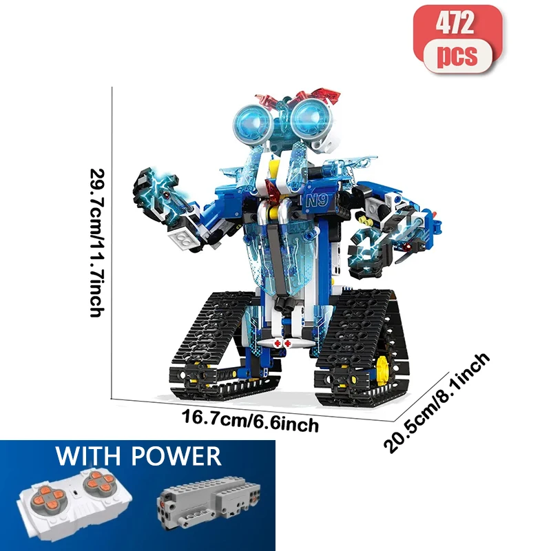 Kettenroboter 472 Stück Bausteine Montagespielzeug Robotermodell Ziegel Spielzeug Raumdekorationen Neujahr Weihnachten Geburtstagsgeschenke