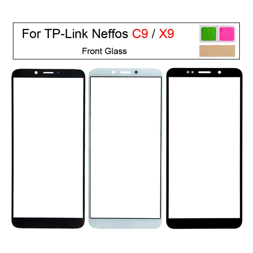 

For TP-Link Neffos X9 C9 Touch Screen Panel Front Glass Screen Black Panel Cover Phone Replacement Parts