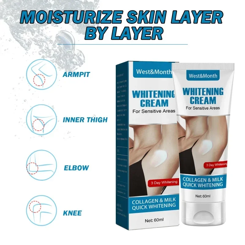 Whitening Cream Private Parts Underarm Bleaching Serum Whiten Butt Knee Brighten Inner Thigh Intimate Parts Dark Remove Melanin