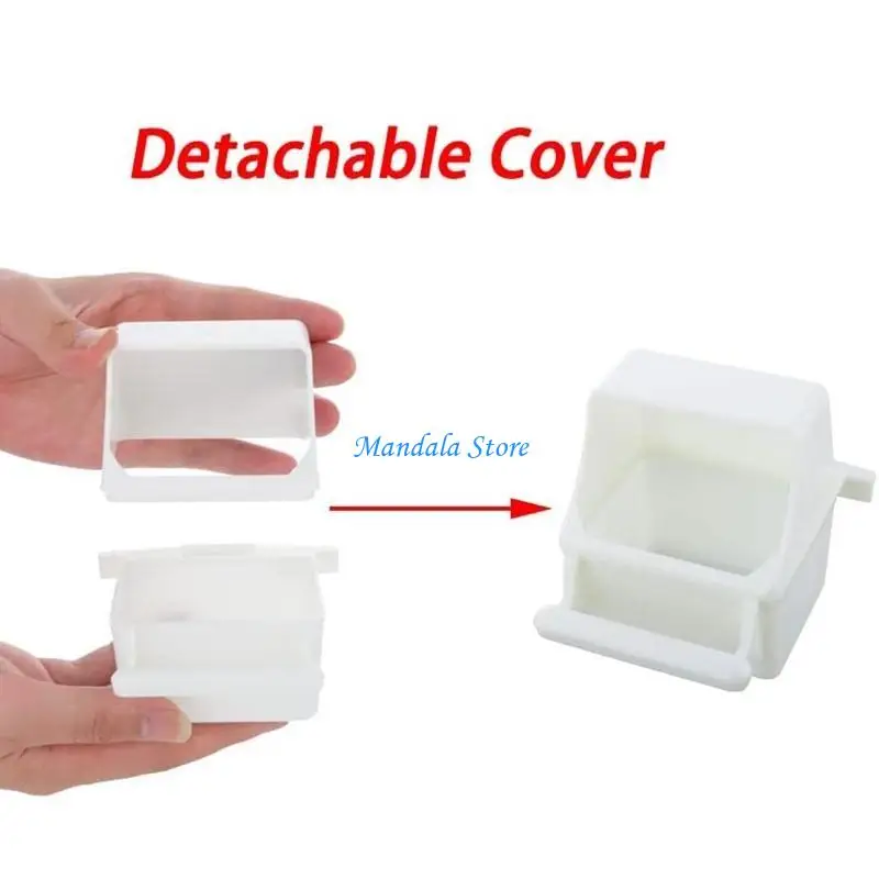 

U2JC Hanging Bird Feeders for Cage Plastic Container with Perch for Parakeets