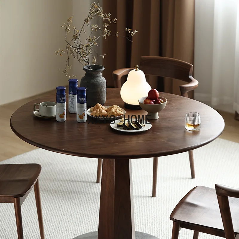 

Северная Америка, черный ореховый деревянный стол, скандинавский твердый семейный стул