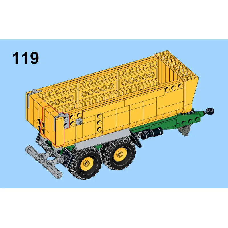 

MOC-110916Cargo Transport сброс прицепа, строительный блок, модель355 деталей, MOC, креативный строительный блок для мальчиков на день рождения, игрушка в подарок