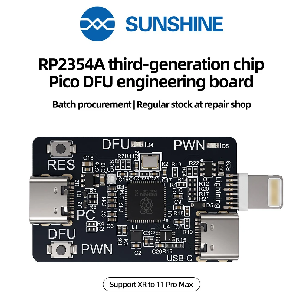 Magico RP2354A V2. PICO DFU Engineering Board Automatisches DFU-Einleitungs-Tool für iOS A12/A13 Reparatur- und Löschwerkzeug Entwicklungsgerät – Detail 4