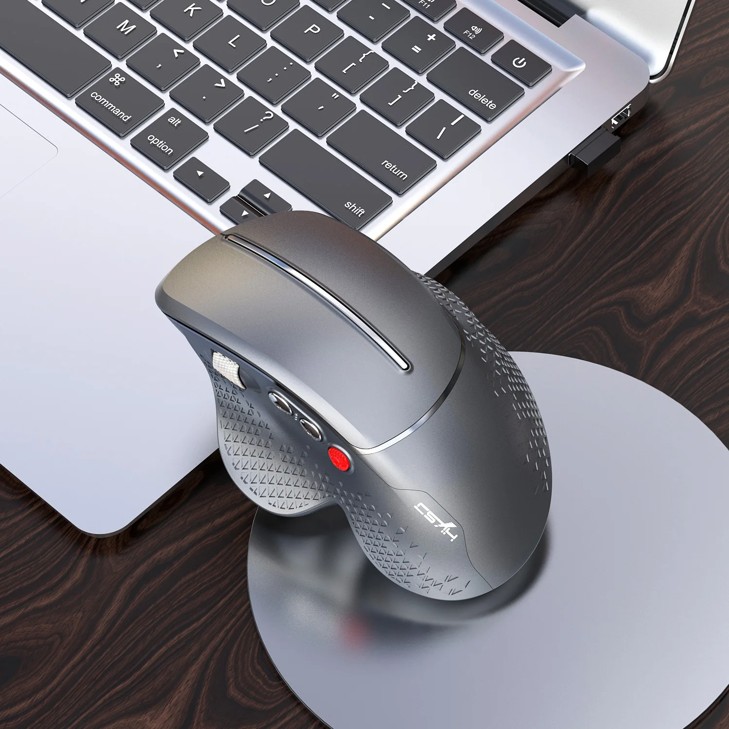 Mouse verticale Wireless da 2.4G con ruota di scorrimento laterale Mouse da gioco ergonomico per ufficio prevenire il Mouse Mouse a mano Wireless