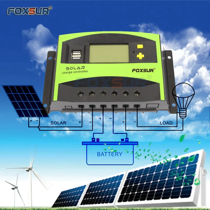 

Solar Charge Controller 40A PWM 12V 24V Auto LCD