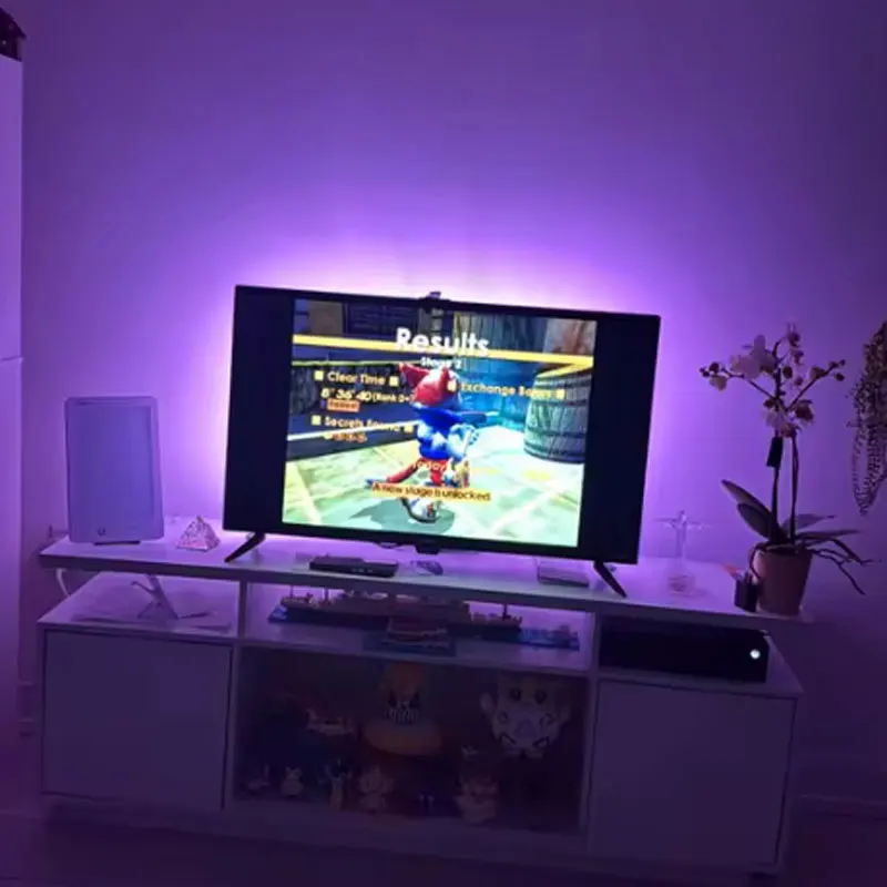 Ambilight للتلفزيون 5 فولت Usb Rgbic الذكية Led التلفزيون متزامن قطاع أضواء الشريط للتلفزيون 3.8 متر 5 متر App التحكم عن بعد إضاءة خلفية للتلفاز #1