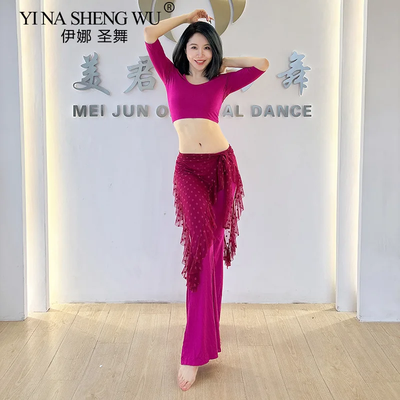 

Костюм для танца живота, женский восточный костюм для выступлений, сетчатая тренировочная одежда для взрослых, профессиональный наряд для кабаре для вечерние шоу, элегантный