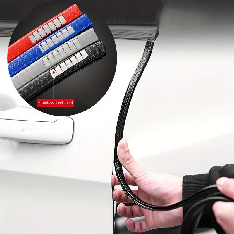 

Car Door Edge Scratch Protector with Steel Disc Bumper Trim Edge Scratch Protector Strip Sealing Guard Styling Protector Decor