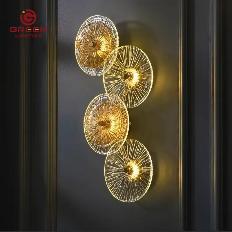 for Modern LED Wall Lamp Living Room Bedroom Bedside Aisle Home Decoration Interior Lighting Lotus Leaf Art Wall Sconce