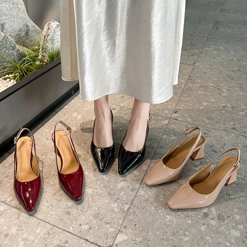 

Женские дизайнерские люксовые летние туфли с острым носком — стильные минималистичные туфли на высоком каблуке и элегантные туфли на низком каблуке для вечеринок