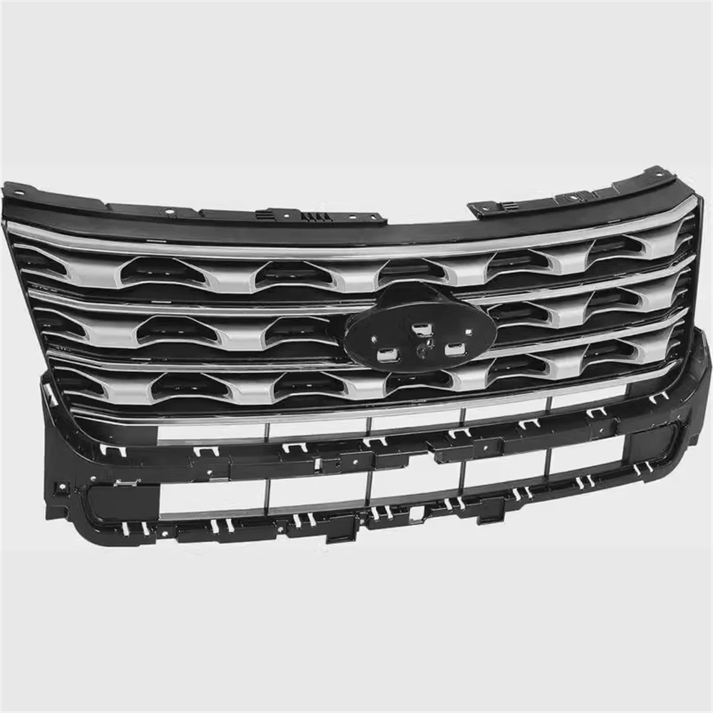 Car Front Bumper modified Mask Radiator Grill Grille for 15-17 Ford Explorer