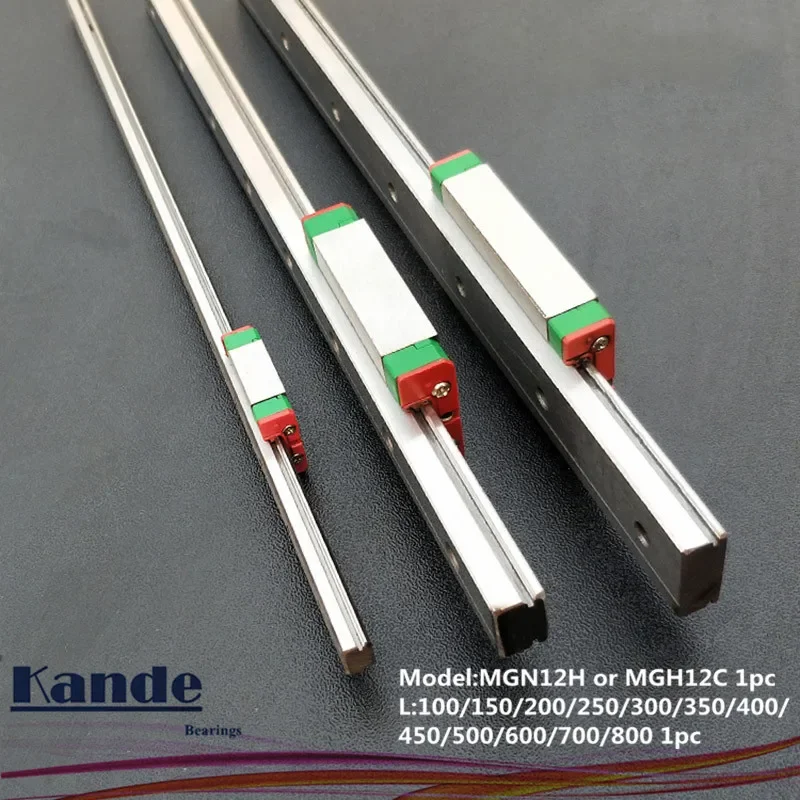 MGN12 CNC 12mm miniature linear rail guide  MGN12C 700 800 mm MGN12H linear block carriage or MGN12H narrow carriage
