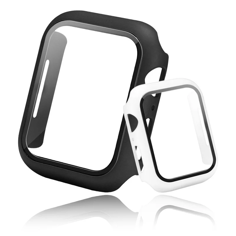 Case for Apple Watch 38MM 42MM 40MM 44MM 41MM 45M Protective Cover Matte Hard PC Bumper Frame Glass iWatch 9 8 7 6 5 SE 4 3