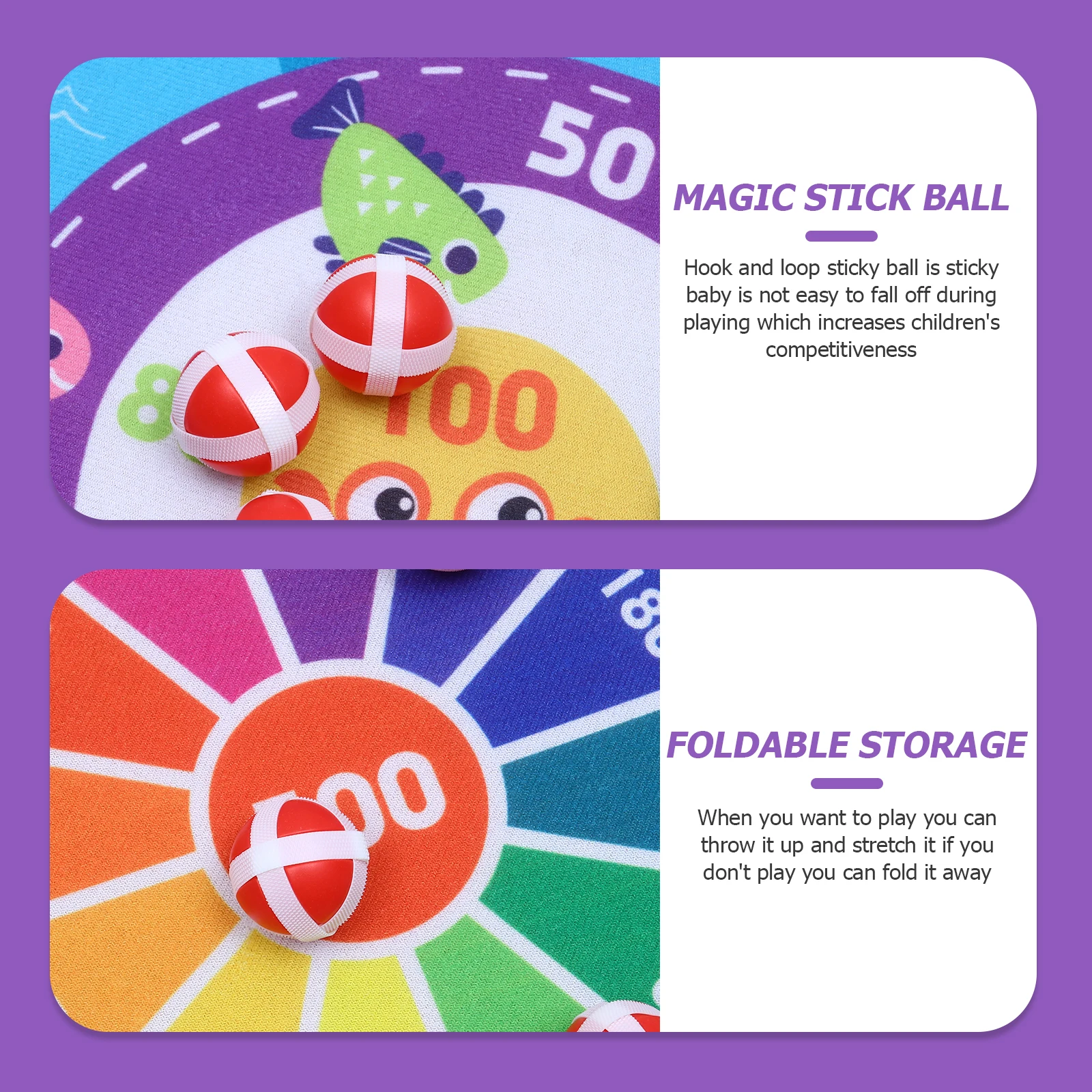 

4 Sets Dart Plate Sticky Ball Outdoor Toys for Kids Target Throwing Child