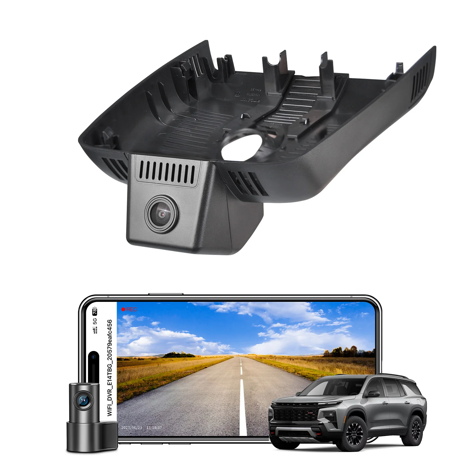 Mangoal OEM Dashcam Fit for Chevy 3th Gen Traverse (Model C) 2024-2026 G-Sensor Loop Recording Parking Monitor WiFi App Control