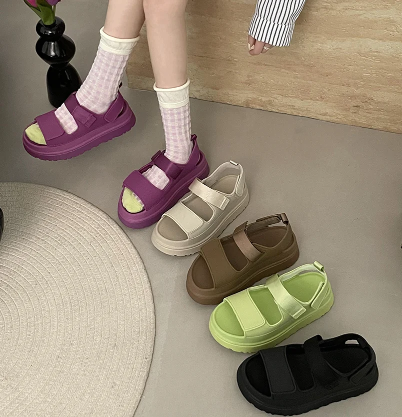 CHABELLA Fashion Comfortable Thick Sole Platform Women\'s Sandals 2024 Summer Lightweight Beach Outside Non Slip Roman Sandals