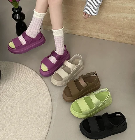 CHABELLA Moderiktiga Bekväma Tjock Sula Platåsandaler för Dam 2024 Sommar Lätta Strandsandaler Utomhus Halkfria Romerska Sandaler 10 best sales romerska sandaler för kvinnor - №2