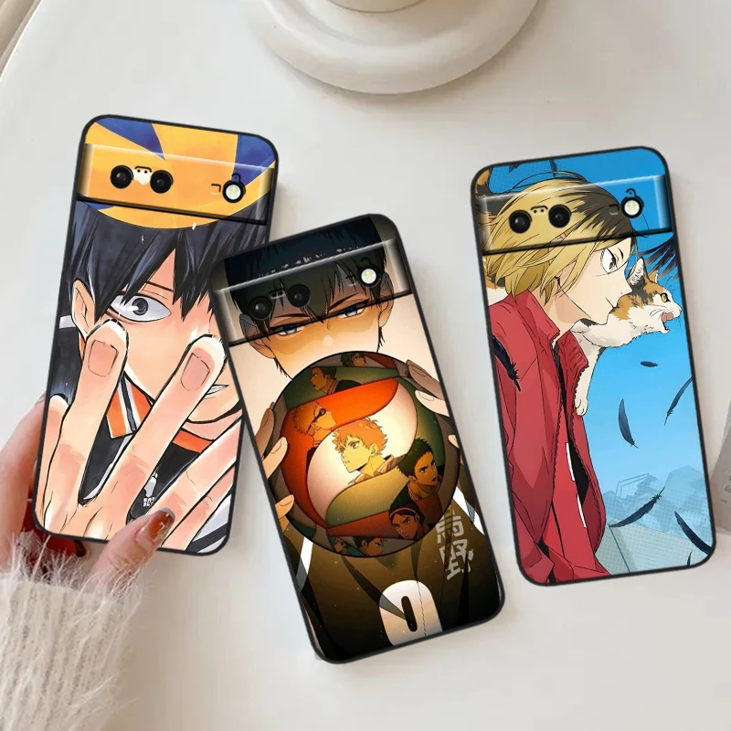 

Anime H-Haikyus S-Shoyo Boy For Google Pixel 9 8 7A 7 6A 6 5A 5 4 4A XL 5G Black Silicon Shockproof Shell Back Phone Case
