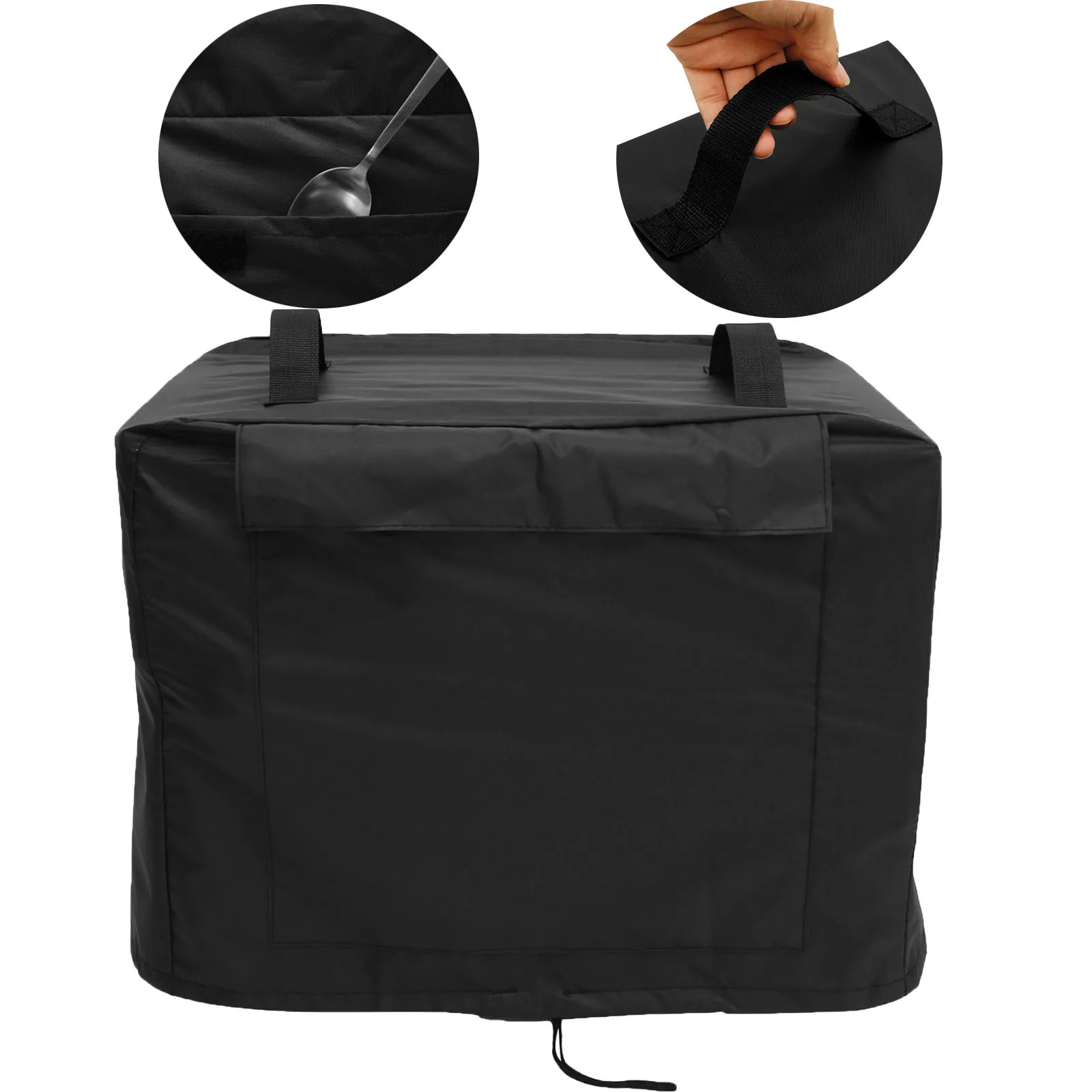 Kitchen Dust Cover Meat Slicer Cover 420D Oxford Cloth Cover with Pocket New Waterproof Resistant Protective Cover for Cookware