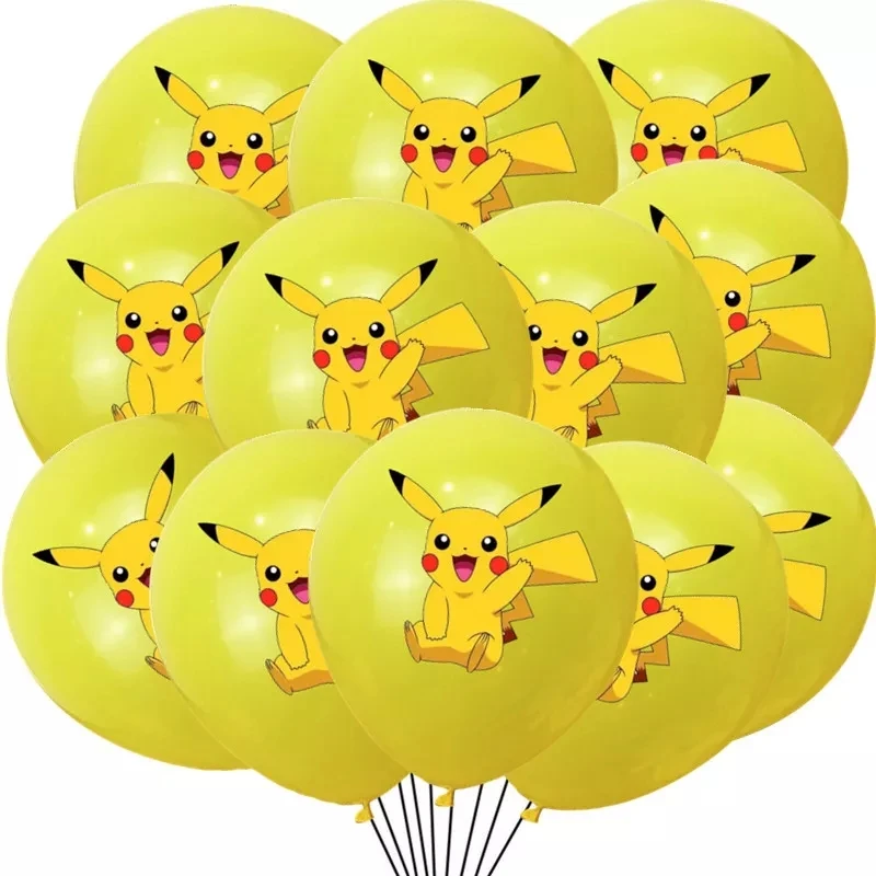 3/2/1Pack pokemon Latex Balloons Birthday Party Supplies Cartoon Pikachu Balloon Baby Shower Kids Favor For Party Decorations