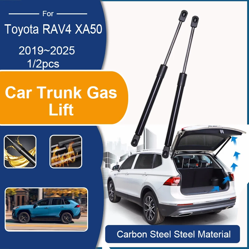 

Car Tailgate Gas Lifts For Toyota RAV4 XA50 2019~2025 Stainless Steel Trunk Support Strut Damper Hydraulic Rods Bars Accessories