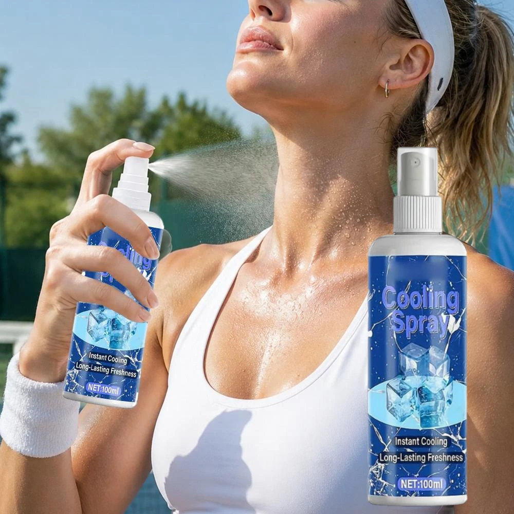 Summer Cooling Spray, Portable Outdoor Body Cooling Mist, Car Seat Quick Cooling Agent, Refreshing Ice Feeling for Hot Weather