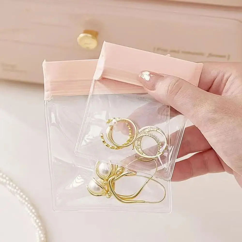 5Pcs Multifunctional Transparent Jewelry Zip Lock Bags Self Sealing Waterproof Jewelry Pouch Frosted Jewelry Packaging