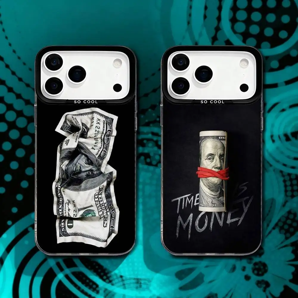 

Moneys 100 D-Dollars For iPhone 17,16,15,14,13,12,11,X,8,7,Pro,Max,Plus,SE4,Air,Mini Durable Hard Shell Matte