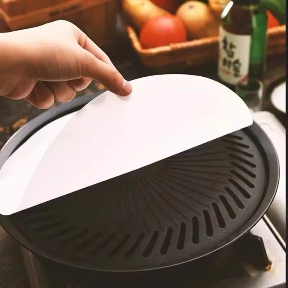 100pcs Non Stick Round Baking Paper Heat-resistant Double Sided Filter Paper Temperature Resistant Single-use Air Fryer Paper