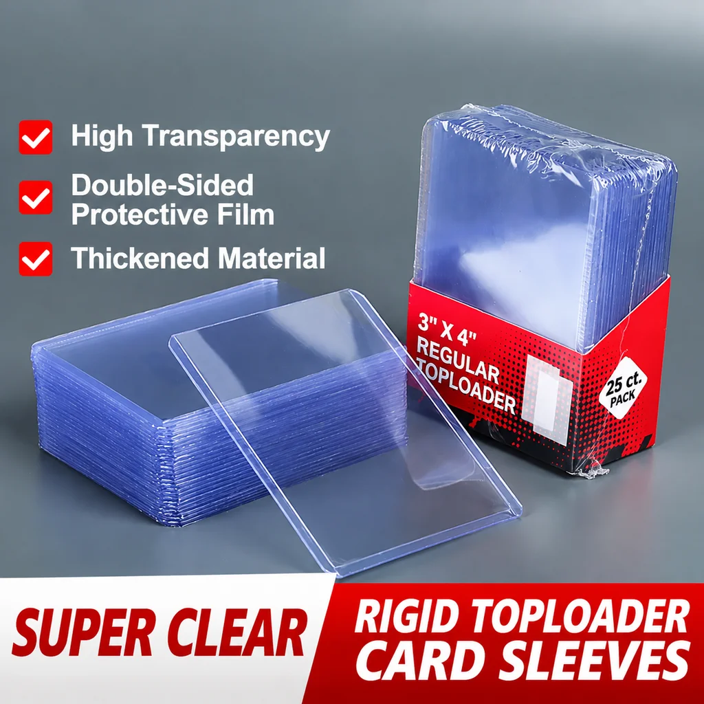 35PT Clear Toploader Card Sleeves, 3X4 Inch Rigid Plastic Card Protector for Trading Sports  Anime & Game  Collectible Nice Card