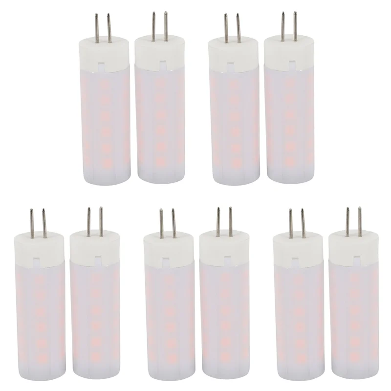

【RECOMMEND】10Pcs 3W 230 Lm G4 LED Corn Lights 36 Leds SMD 2835 Flame Effect Warm White DC 12V ( Warm White, DC12V)