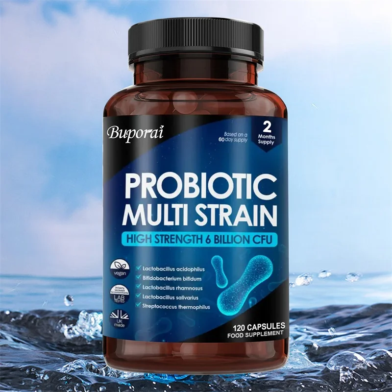 البروبيوتيك متعدد الإجهاد - صحة الجهاز الهضمي والأمعاء، يعزز التمثيل الغذائي، ويخفف الانتفاخ والإمساك، ويساعد المناعة