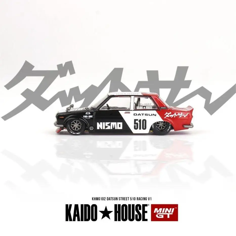 TSM KAIDO HOUSE MINI GT 1/64 KHMG102 DATSUN STREET 510 RACING V1 Die-cast alloy car model