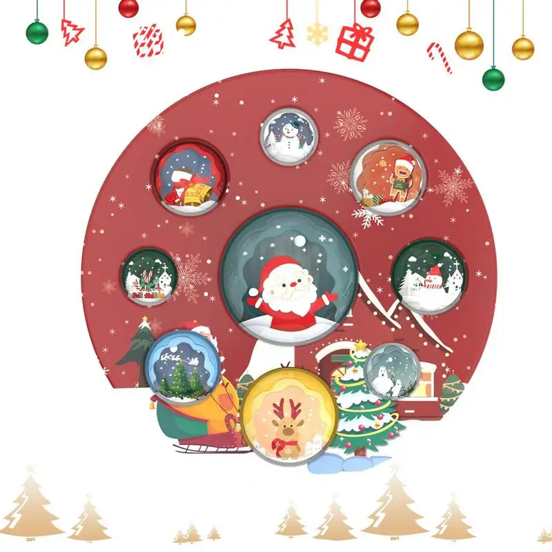 

Christmas Quick Push Bubbles Game Machine Kids Cartoon Fun Squeezing Toys Anti Stress Sensory Bubble Pop Fidget Toy Gifts