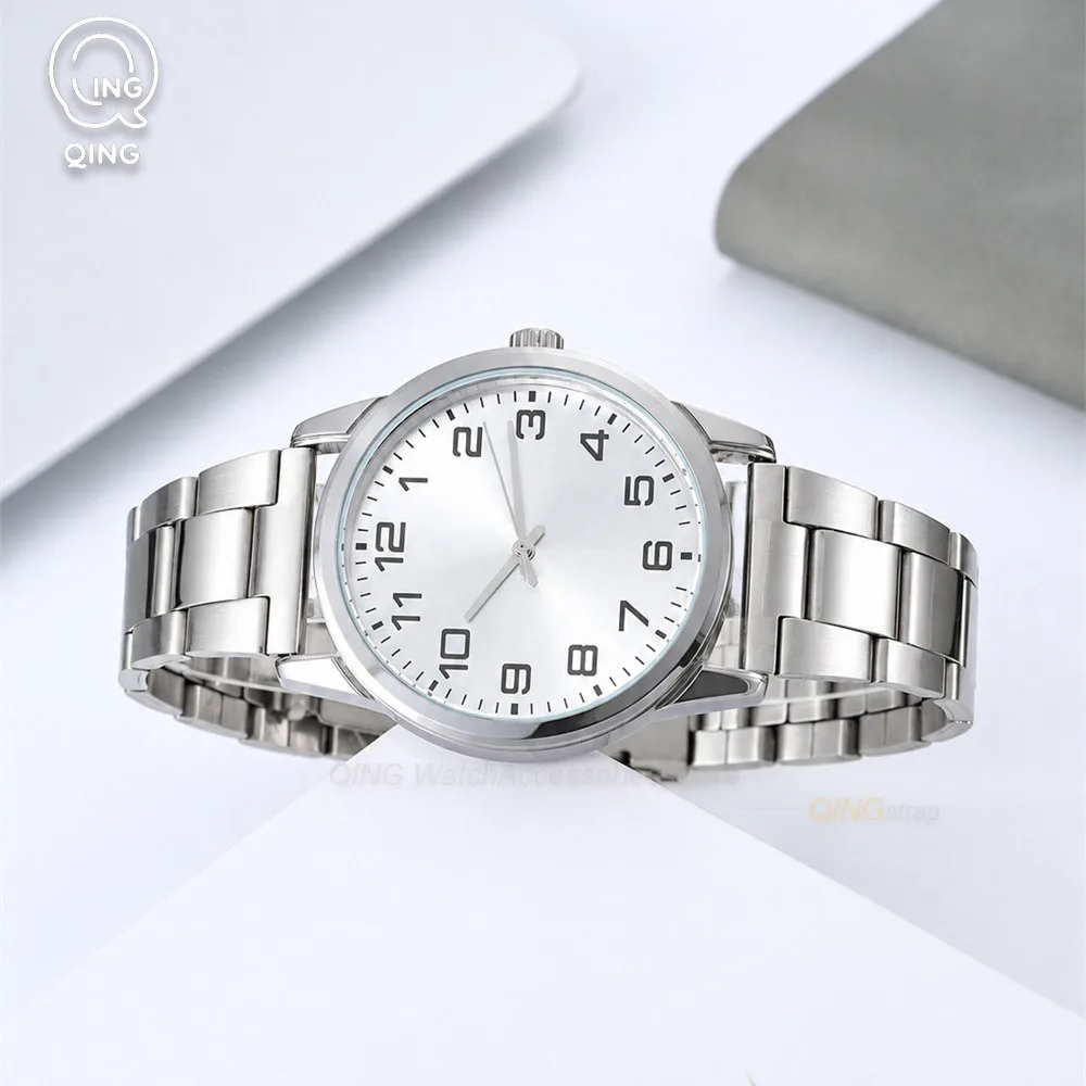 20mm 22mm for Seiko for Rolex Middle Polished Stainless Steel Watch Band Universal Bracelet Folding Buckle Waterproof Wrist Band