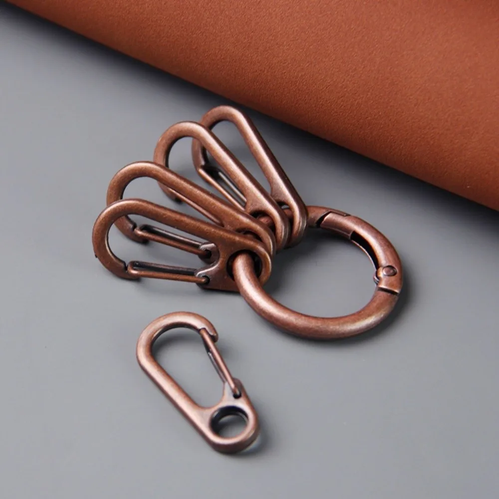 

Винтаж с 5 пряжками-крючками, открывающийся круглый карабин, металлический брелок «сделай сам», зажимы для ключей, кольцо для ключей