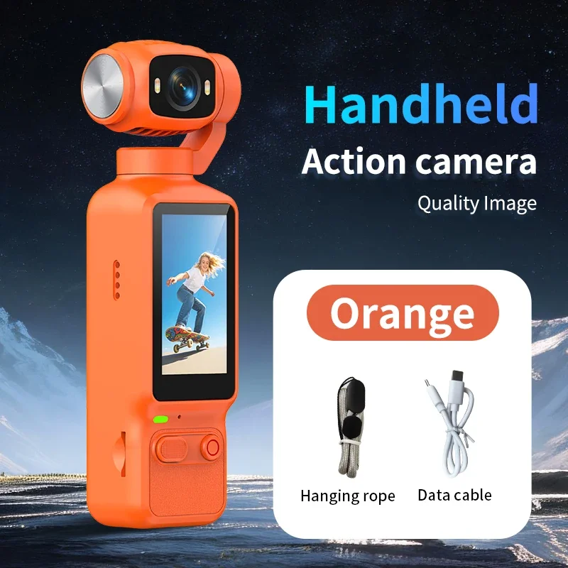 Lenovo HD 4K Actionkamera 180 ° Drehbare tragbare Action-Kamera für Videoaufnahmen, geeignet für Vlog, YouTube, TikTok, Mädchen, um das Leben aufzzeichnen.