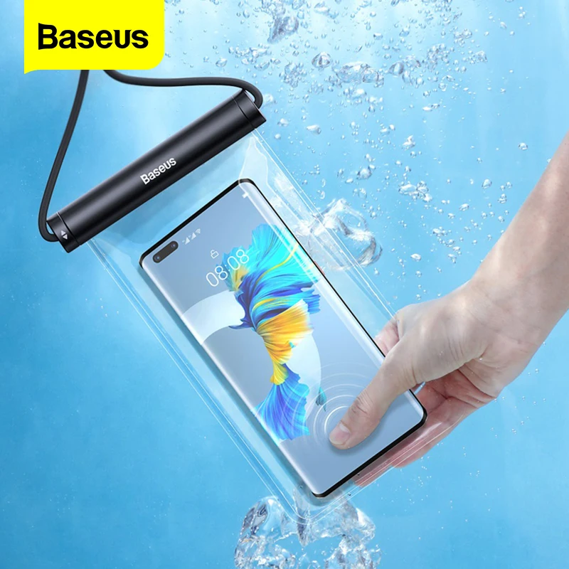 

Baseus Waterproof Phone Case for iPhone 13 12 Pro Max Samsung Xiaomi Poco Swim Water Proof Phone Bag Universal Protection Cover