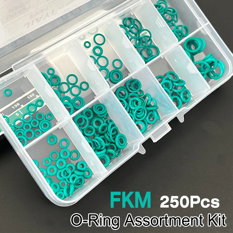 

CS 1-1,5 мм наружный диаметр 4 ~ 10 мм, термостойкий комплект из фторкаучука, коррозионностойкое уплотнительное кольцо из FKM, 250 шт., небольшой размер в упаковке