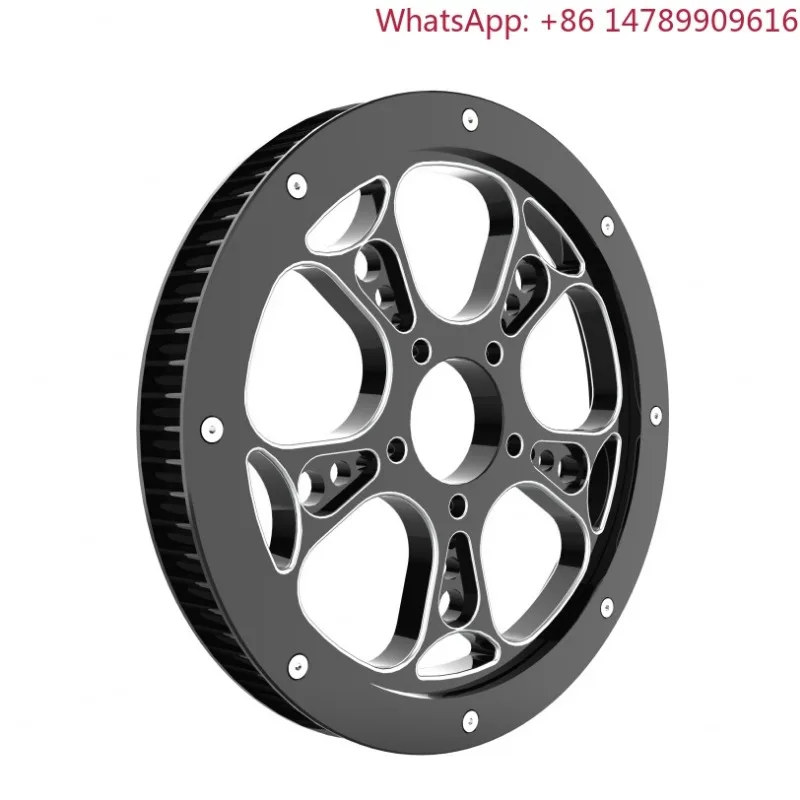 

INCA Custom Aluminum CNC Black Belt Pulley Accessory For VRSC Breakout Fat Boy Touring Motorcycles Universal Fit New 1 YearMotor