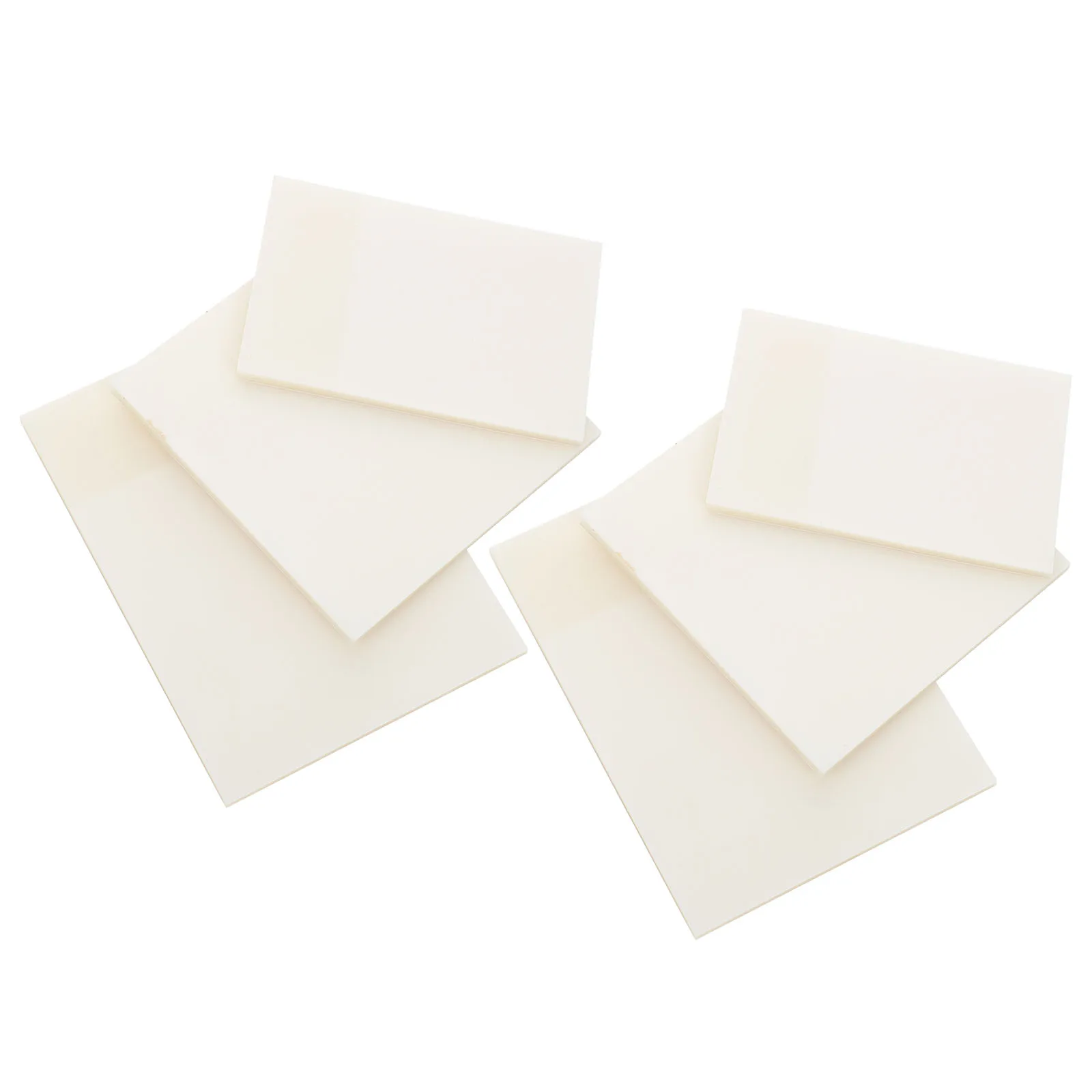 

6pcs Transparent Waterproof Memo Stickers Clear Pads for Office Home School Wall Blackboards Computers Desks
